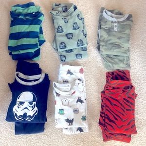 Set of Six Gap Kids L/S Pajamas - Size 6